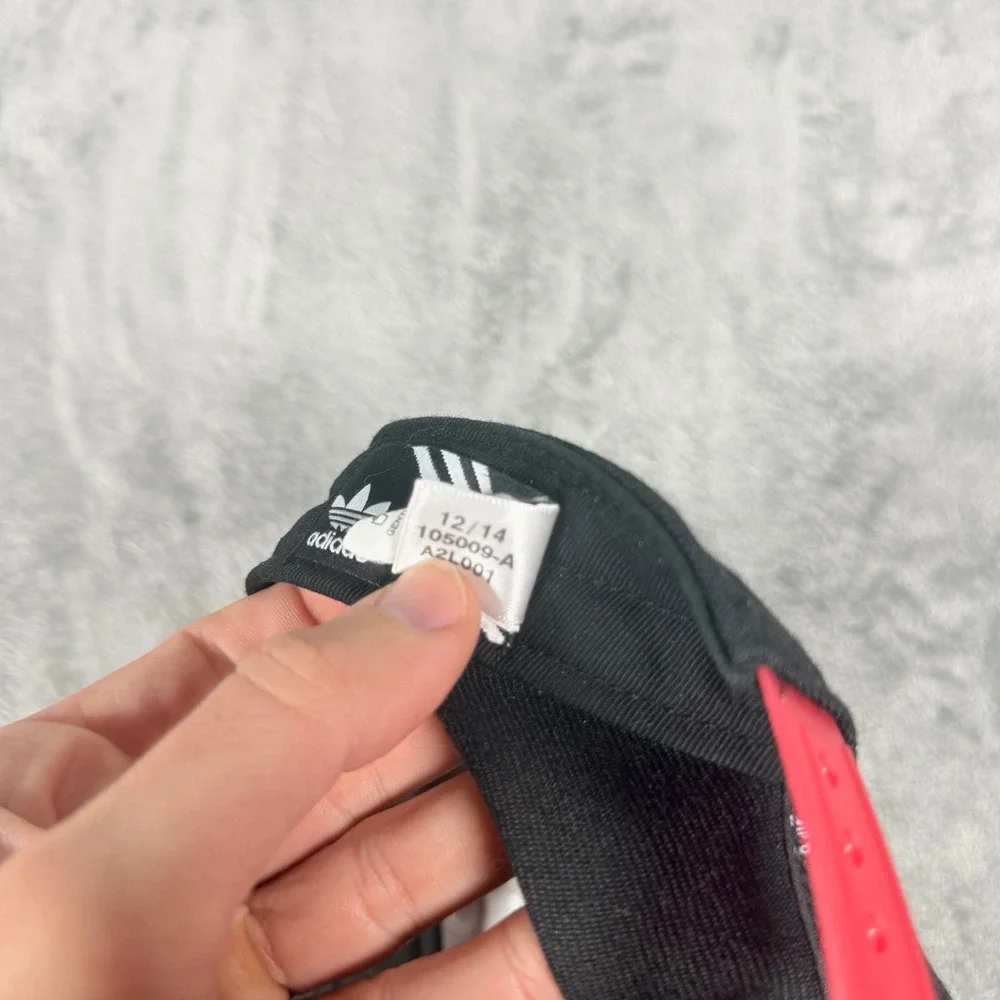 Adidas Snapback Hat Black Red White Trefoil Logo Cap